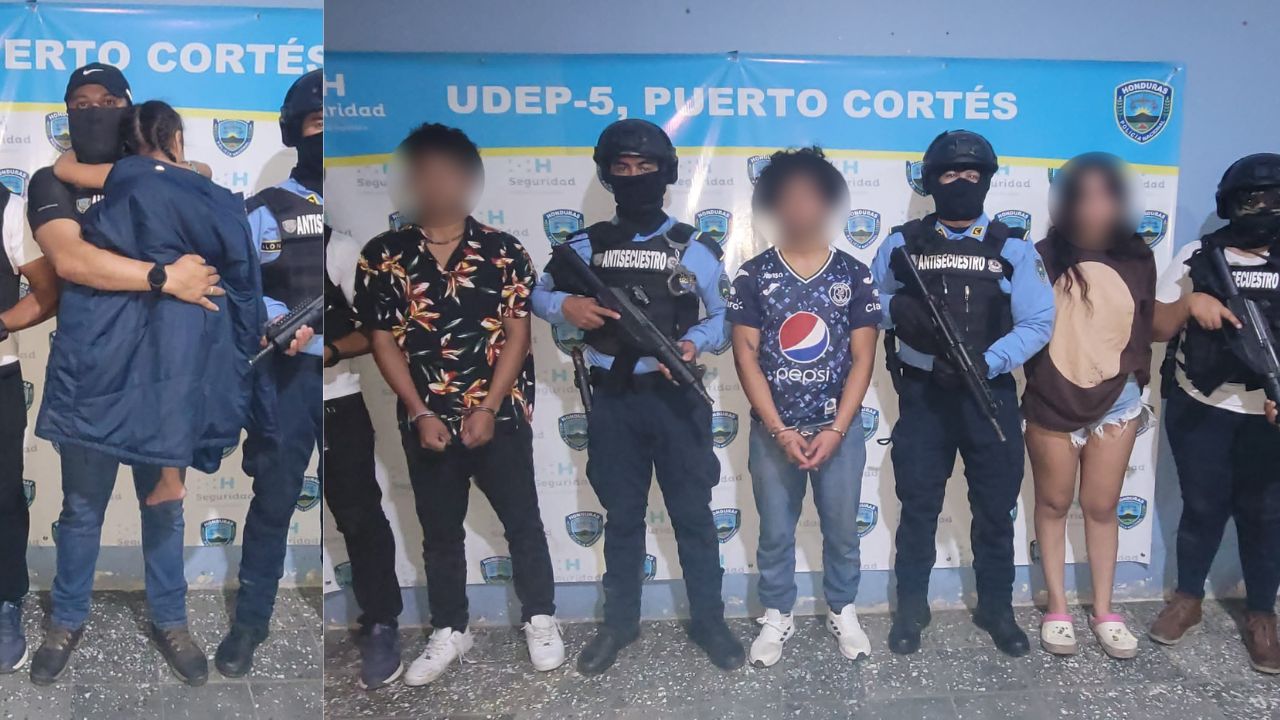 Rescatan a niña hondureña secuestrada en Omoa por jóvenes que pedían L400 mil