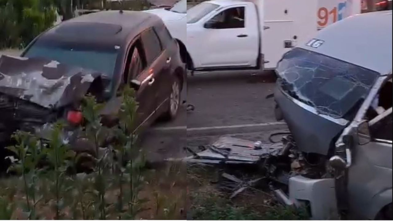 Imagen de Microbús rebasó a rastra e impactó contra camioneta en Cortés, dejó heridos