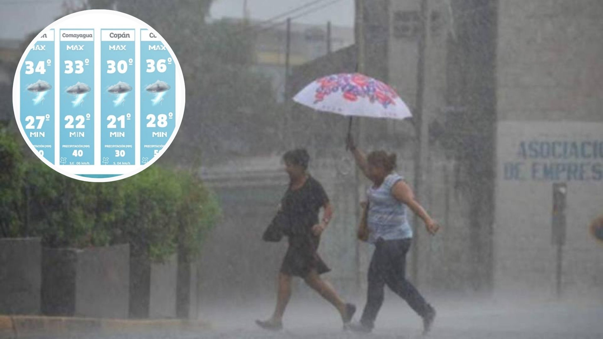 Clima en Honduras este jueves: lluvias con actividad eléctrica en la mayor parte del país