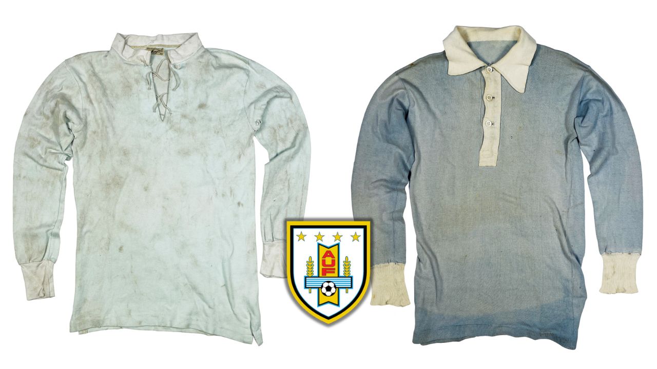 Camisa de fútbol de JJ.OO. París 1924 sin comprador en remate en Uruguay