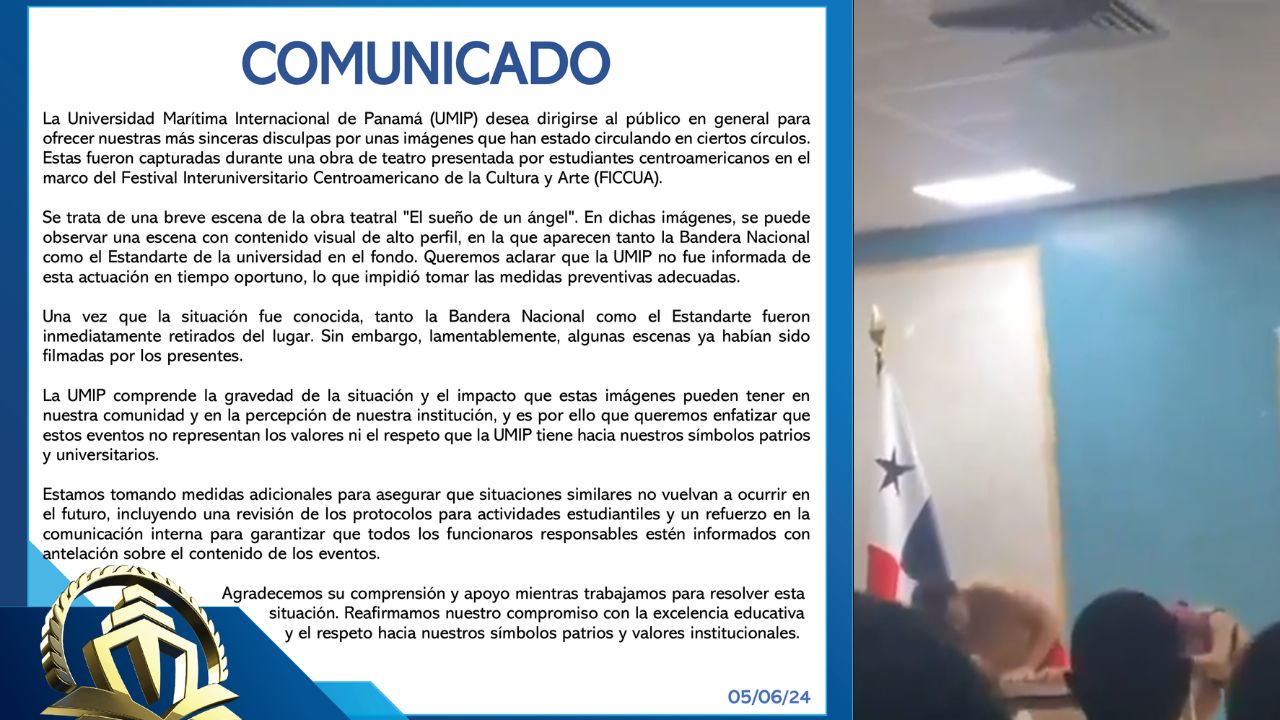 Imagen de Video de profesor y estudiante Panamá UMIP Twitter, ¿qué pasó en la universidad?