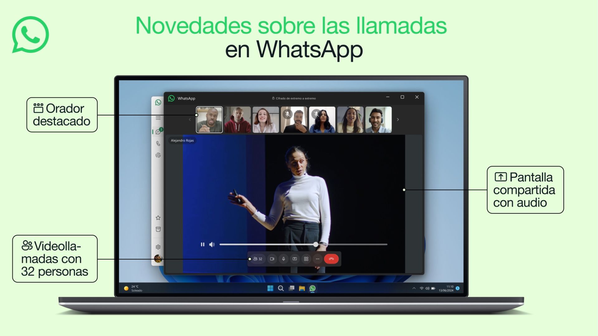 WhatsApp permitirá, en todos los dispositivos, hasta 32 participantes en una videollamada