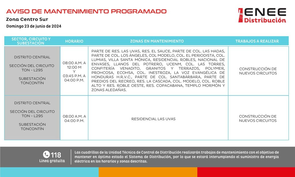 Lista de colonias que no tendrán luz mañana