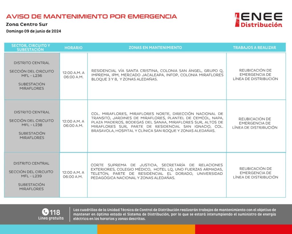 Lista de colonias que no tendrán luz mañana