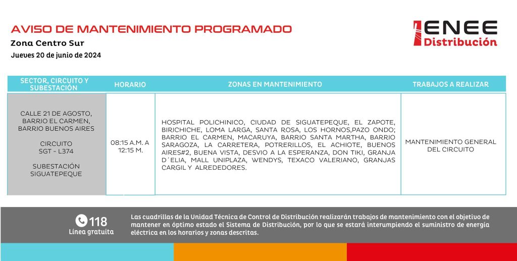 Lista de colonias que no tendrán luz mañana