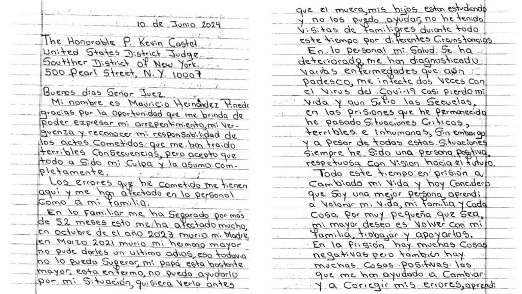 Mauricio Hernández, condenado narcotráfico.