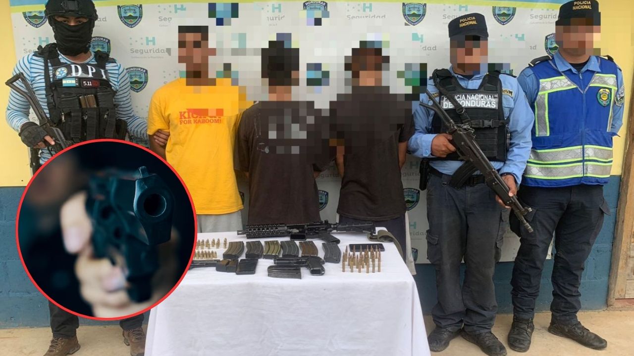 Capturan en Yoro a tres miembros de la pandilla 18, entre ellos dos menores de edad