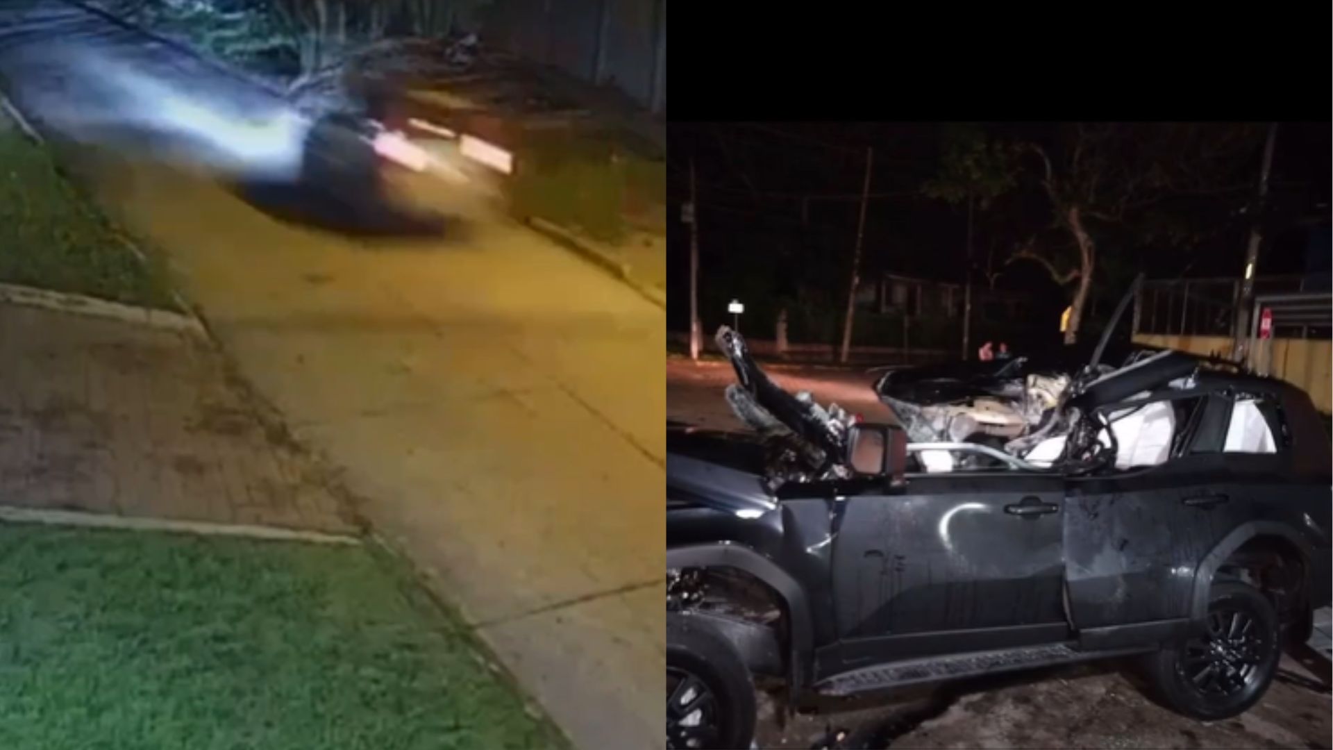 VIDEO: Encontronazo entre dos camionetas de lujo en San Pedro Sula