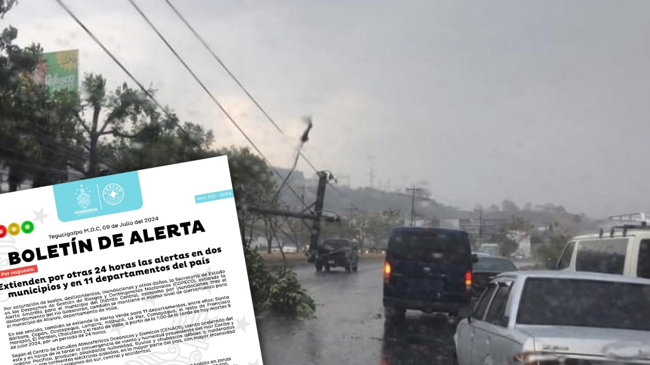 Por 24 horas más extienden alerta verde y amarilla en 11 departamentos