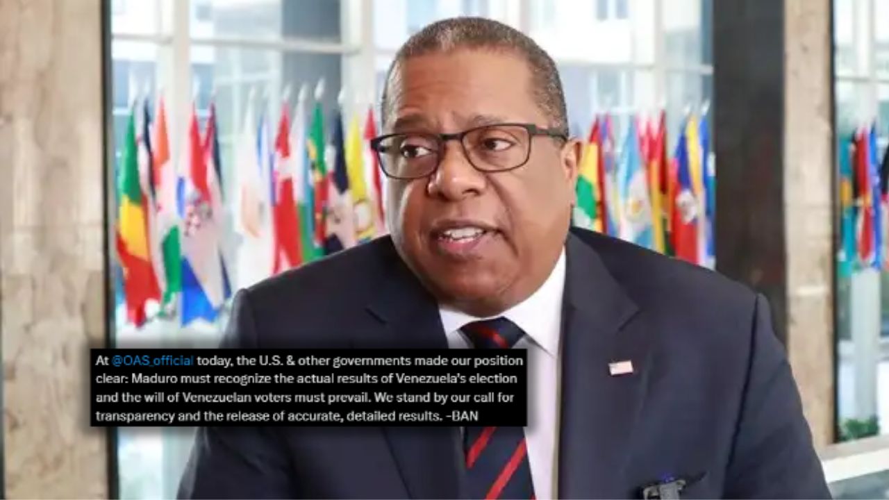 Funcionario de EE. UU., Brian Nichols, reconoce triunfo de oposición en elecciones de Venezuela