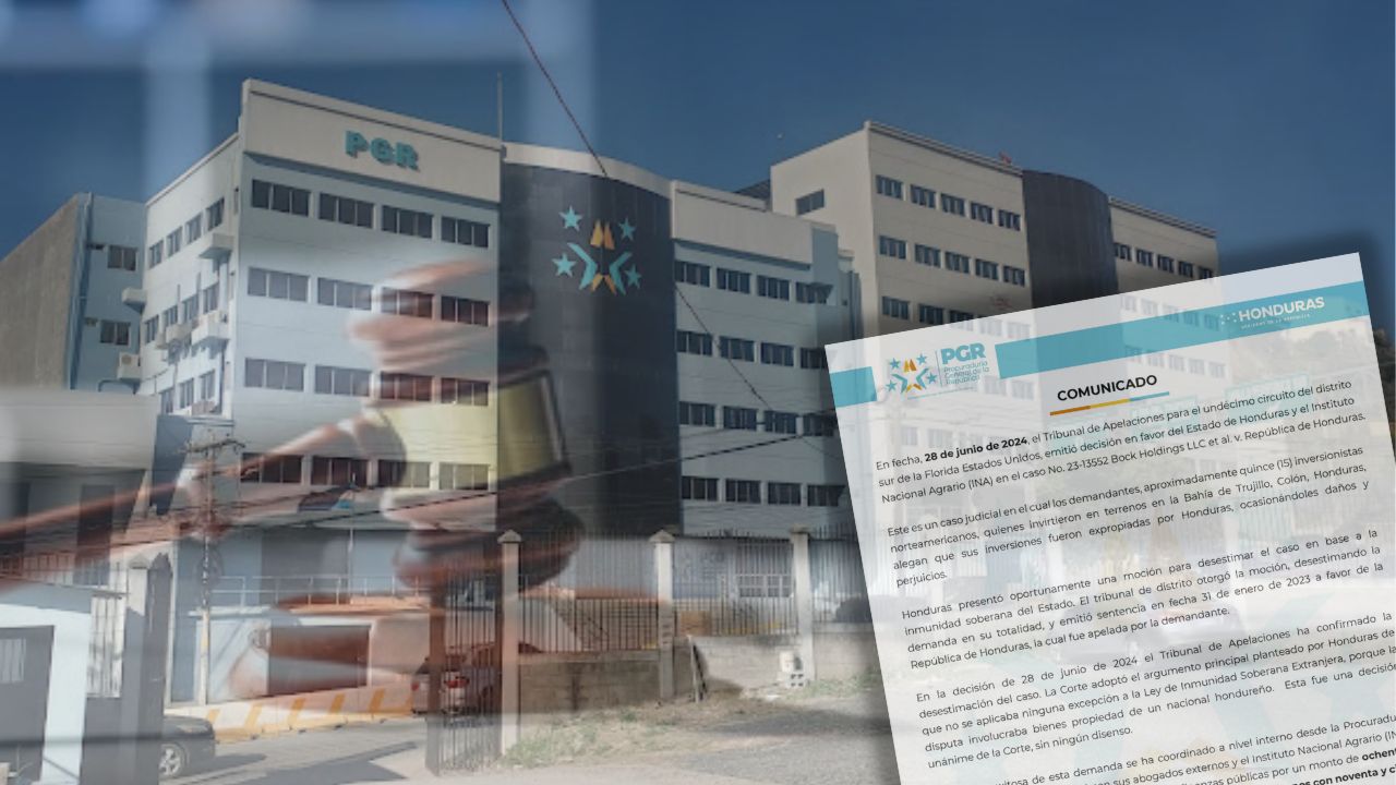 PGR afirma que Honduras ganó demanda y evitó pagar casi $ 90 millones