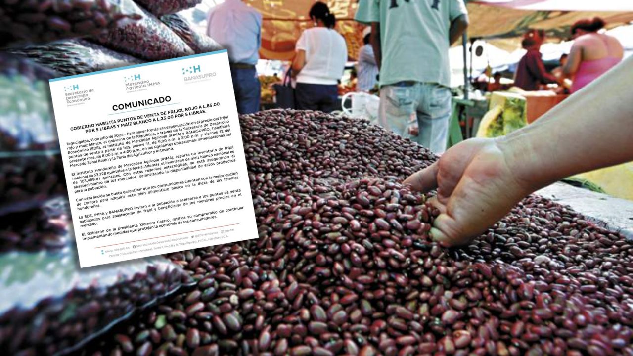SDE habilita puntos para vender frijol a menor costo en el Distrito Central
