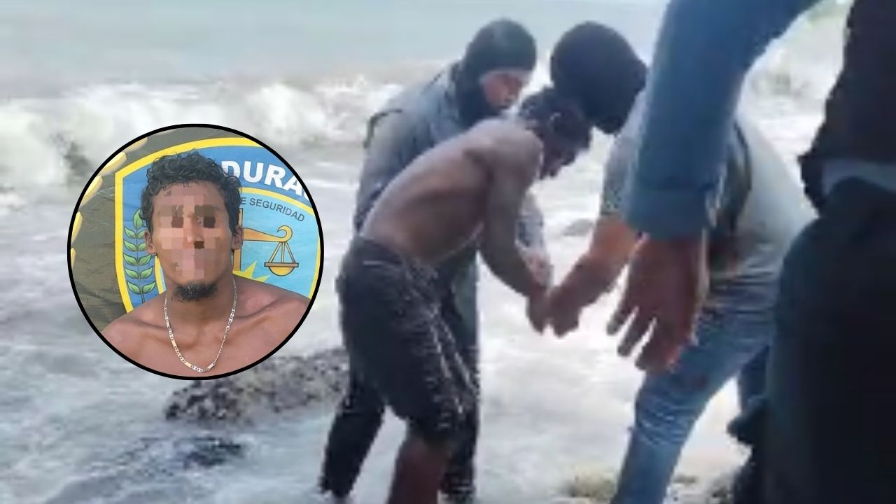 Presunto traficante de drogas se lanza al mar, pero no evita ser capturado en La Ceiba