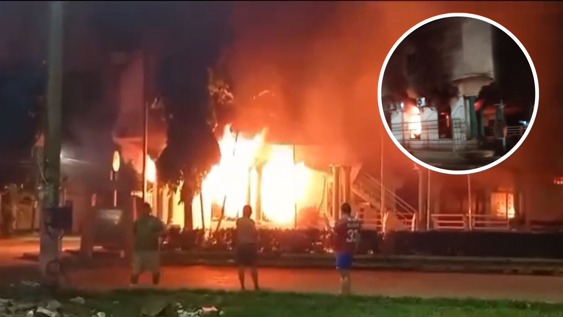 Un incendio que habría sido provocado por encapuchados destruye parcialmente edificio municipal de Tocoa