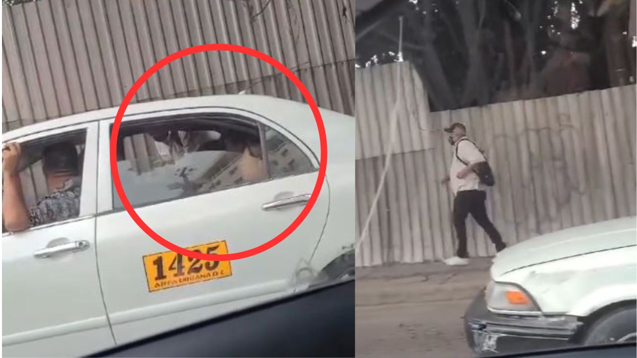 Cámara graba cómo hombre roba a pasajeros de taxi en Comayagüela