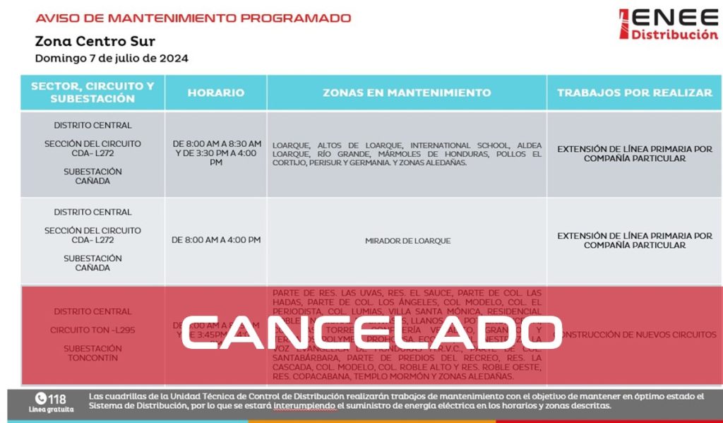 Lista de colonias que no tendrán luz mañana