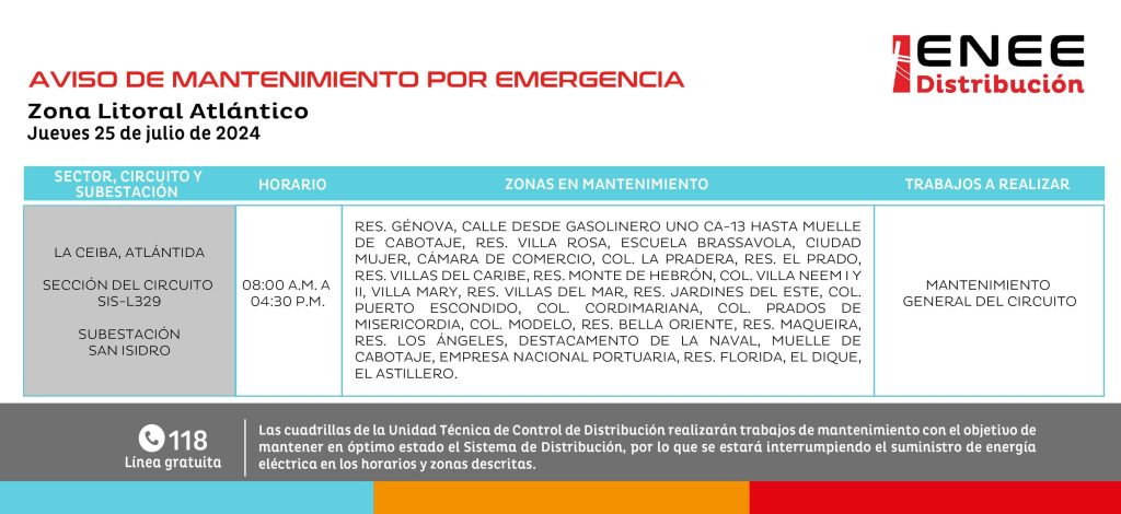 Lista de colonias que no tendrán luz mañana