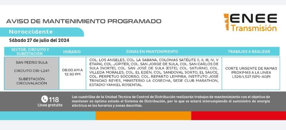 Lista de colonias que no tendrán luz mañana