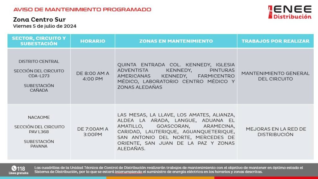 Lista de colonias que no tendrán luz mañana