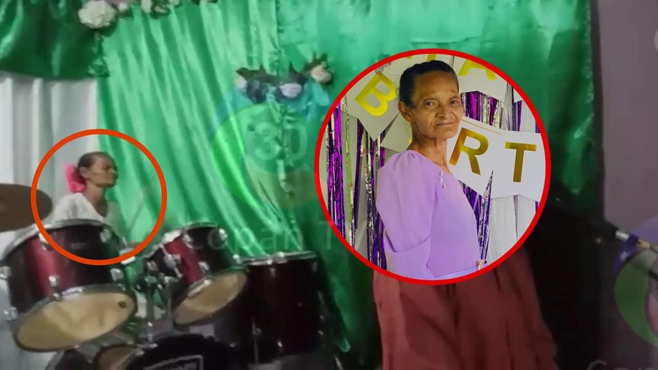Anciana hondureña muere súbitamente mientras tocaba la batería en una iglesia