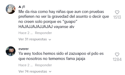 Captura de pantalla en la que se leen comentarios de usuarios