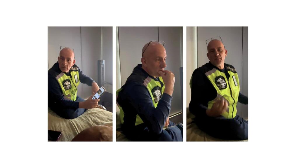 Tres capturas de pantalla de un video del padre de Gala Montes donde se le ve hablando