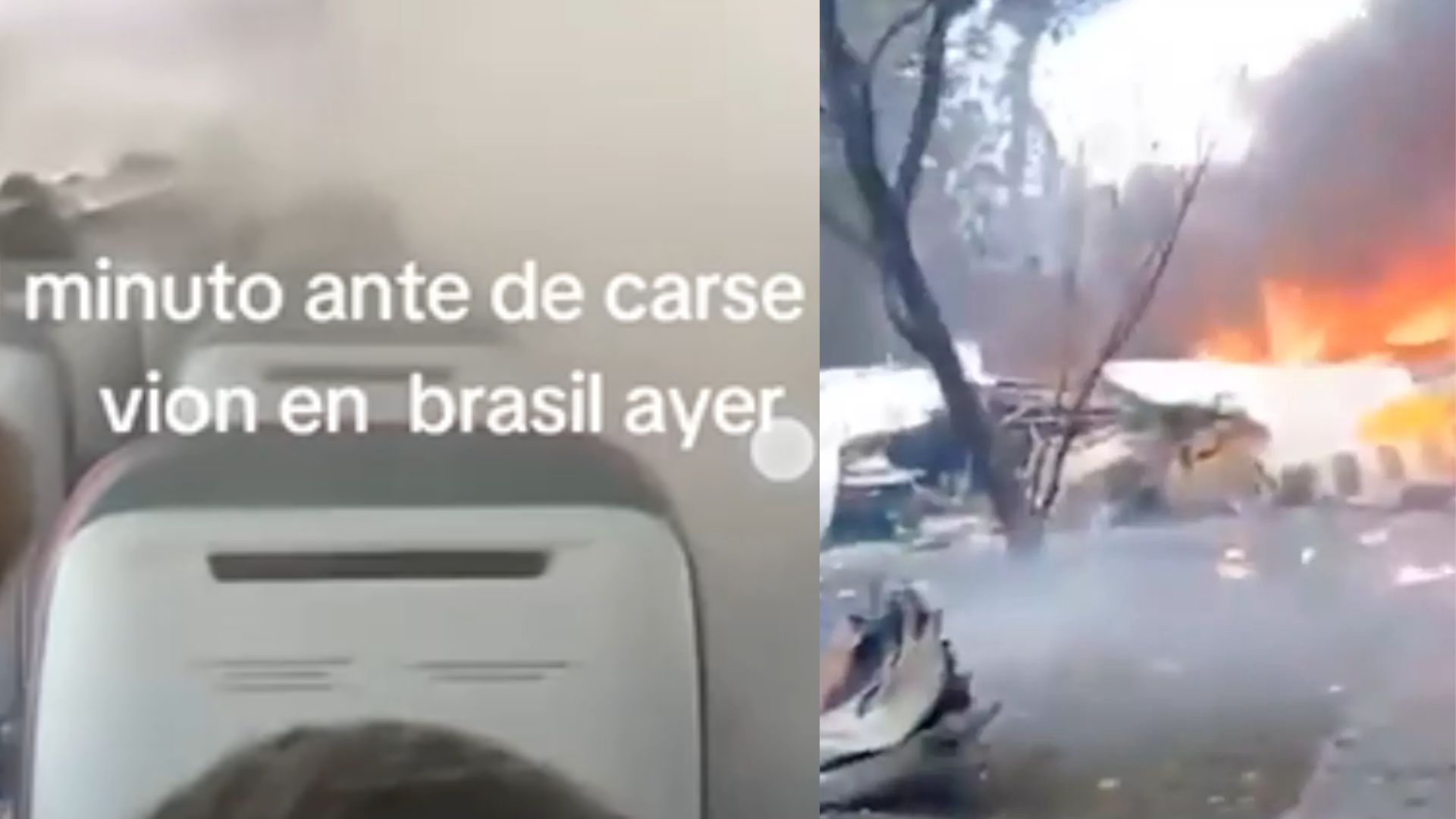 Difunden supuesto vídeo de los pasajeros minutos antes del accidente de avión en Brasil