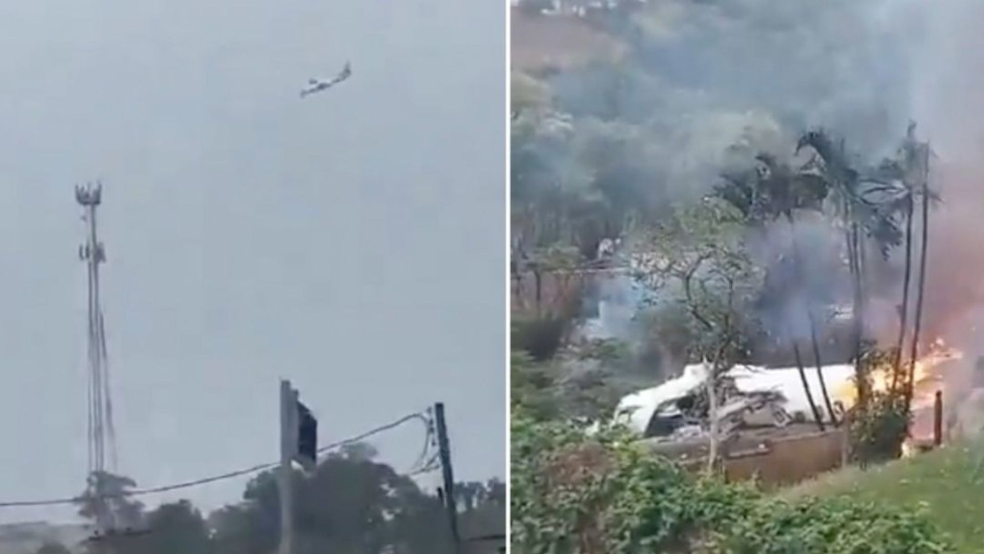 Avión se estrella en Brasil:  62 personas iban a bordo y todo queda en video