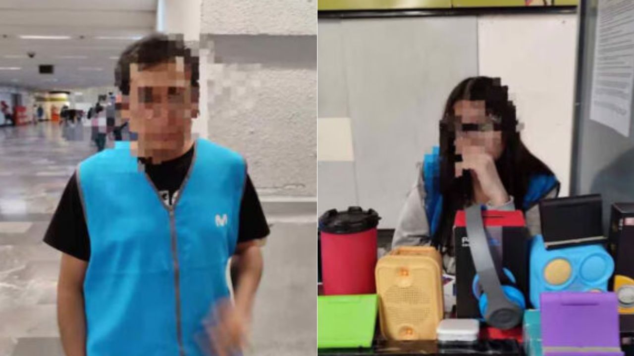 Empleados de Movistar en el Metro video Twitter, ¿qué hizo la pareja?
