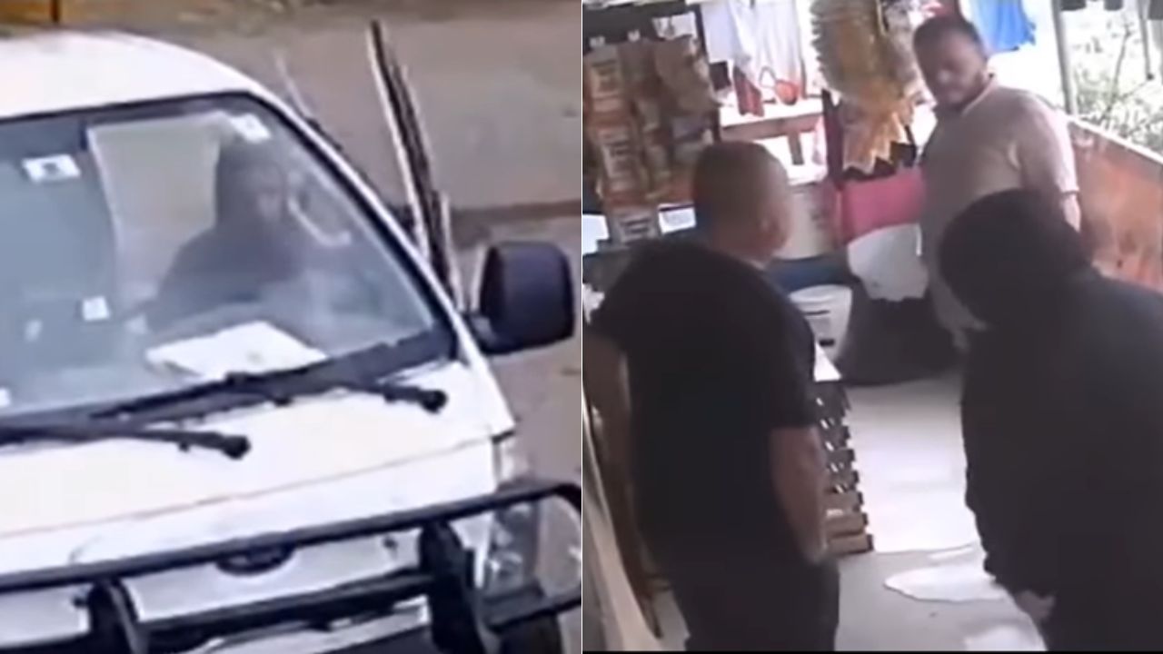 Videos captan el momento en que dos hombres asaltan camión repartidor y una pulpería en El Progreso