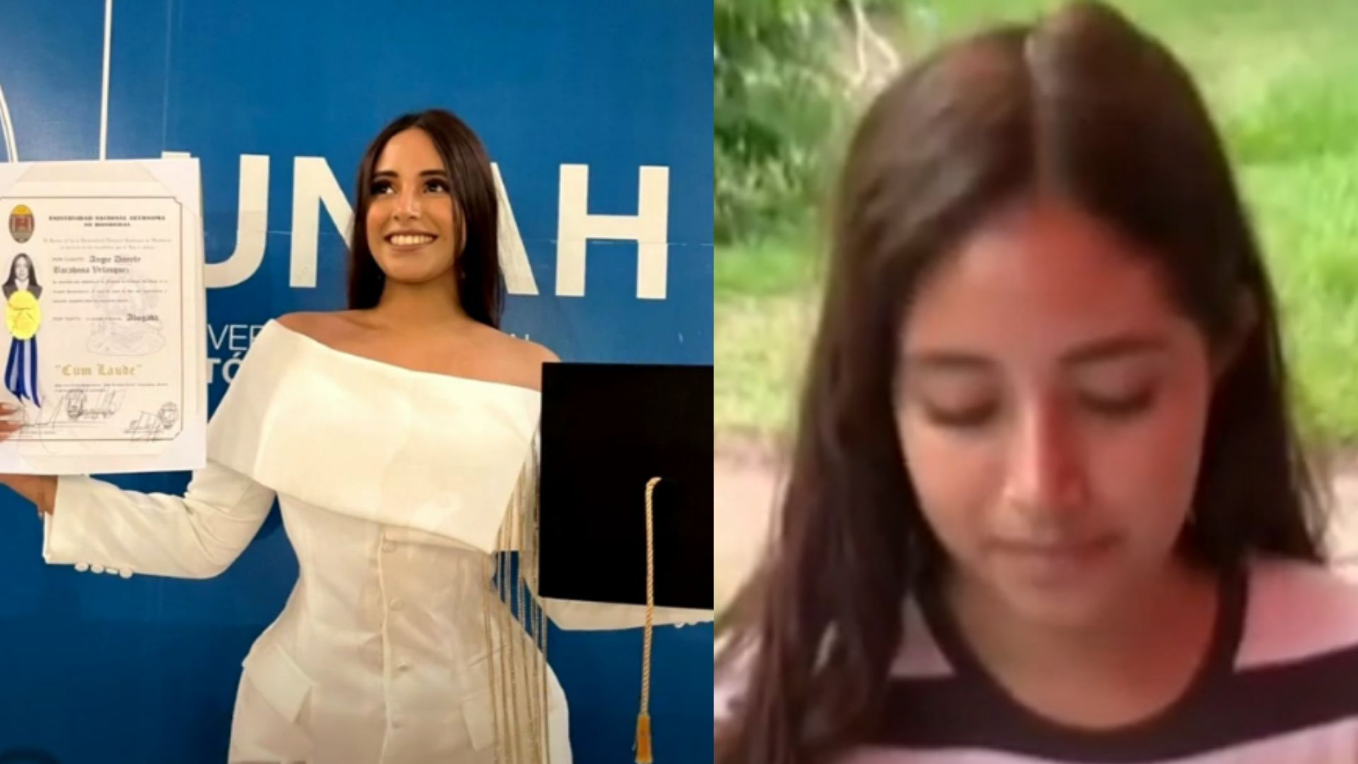 Angie Barahona, la joven que vendía bisutería en la UNAH y logró graduarse como abogada