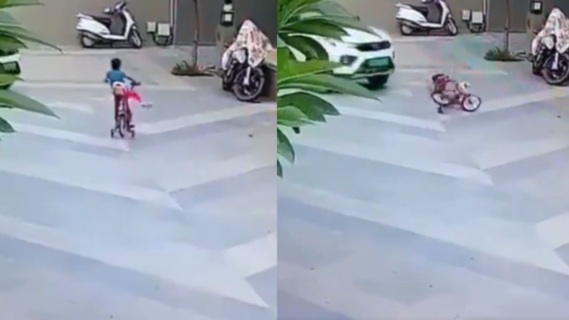 Niña de 4 años es arrollada por  camioneta luego de caerse de su bicicleta