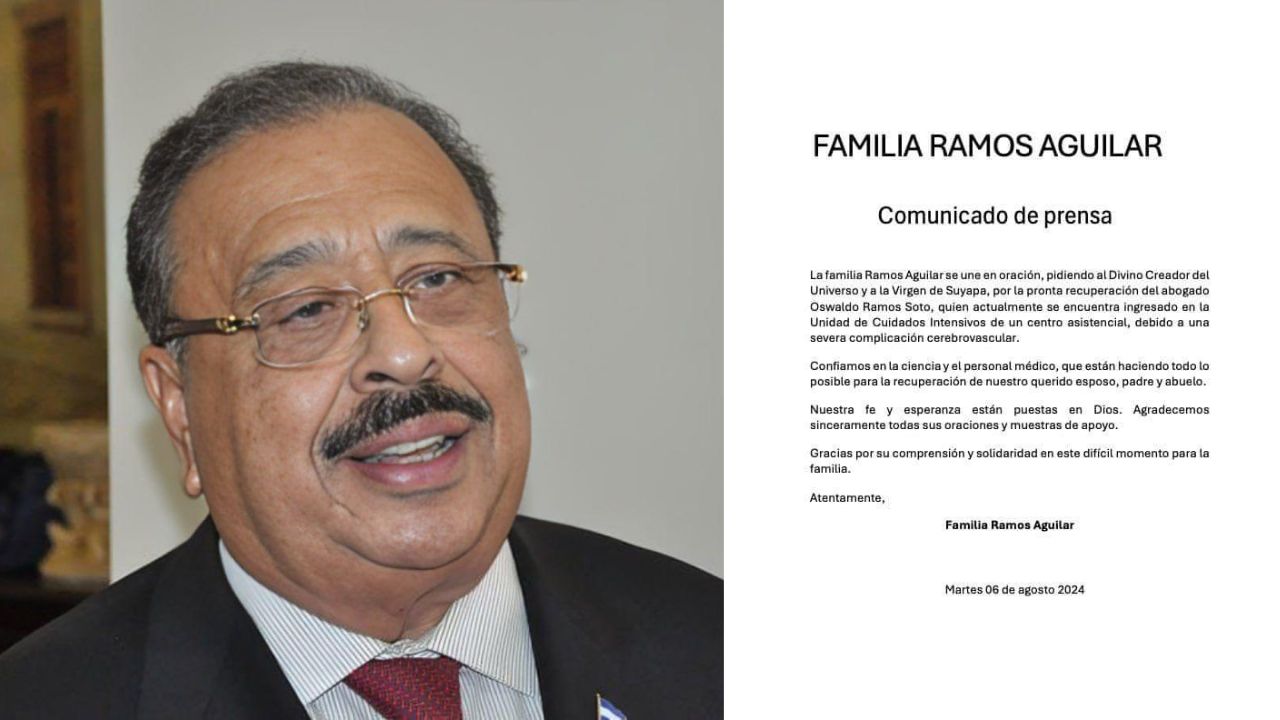 Revelan estado de salud de Oswaldo Ramos Soto, internado desde el pasado 6 de agosto