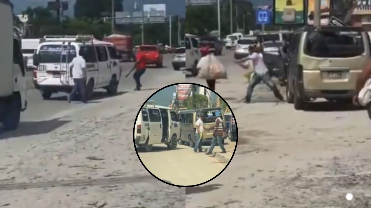 Captan pelea de 'buseros' en plena en vía pública en SPS