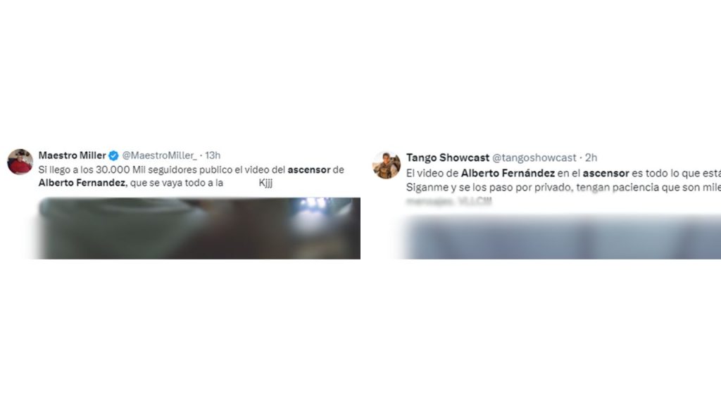Capturas de pantalla de usuarios pidiendo seguidores por el video