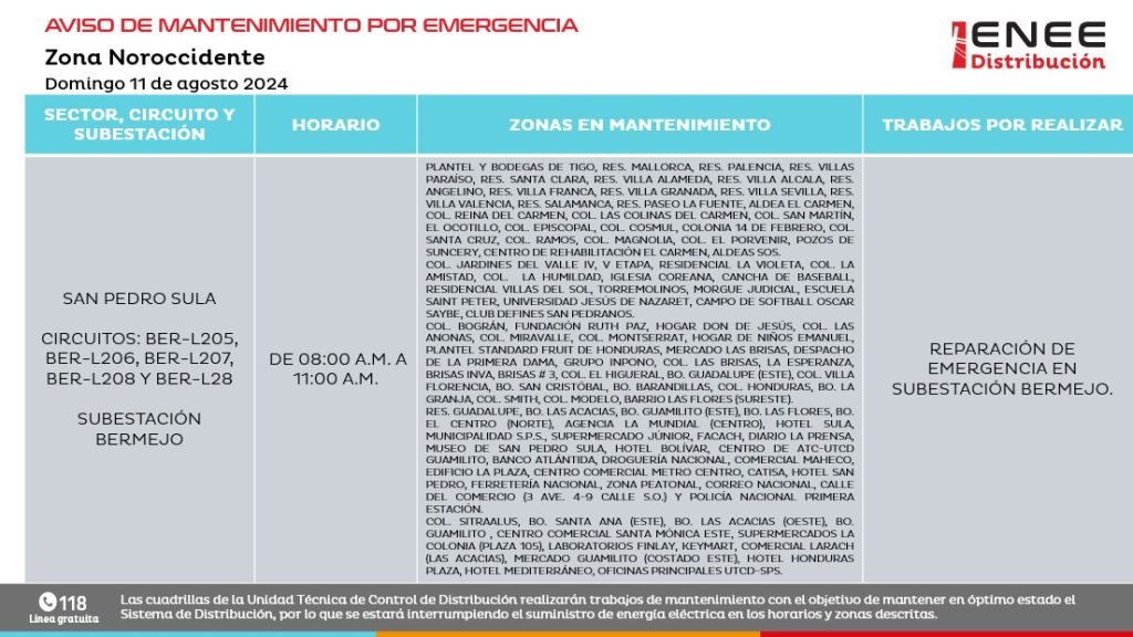 Lista de colonias que no tendrán luz mañana