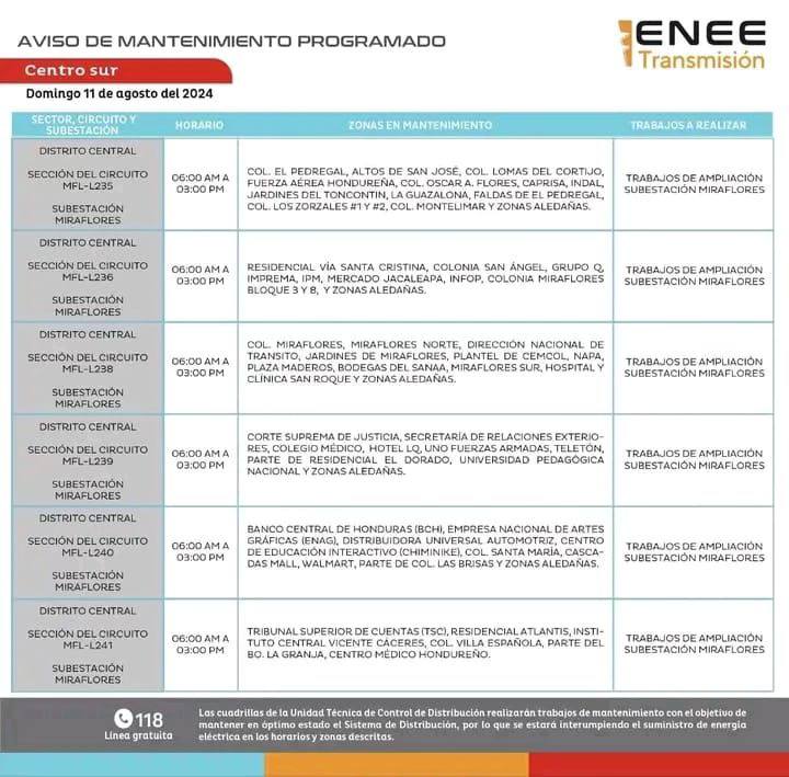 Lista de colonias que no tendrán luz mañana