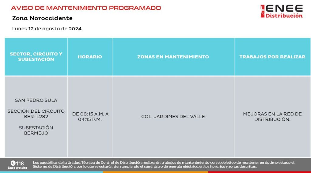 Lista de colonias que no tendrán luz mañana