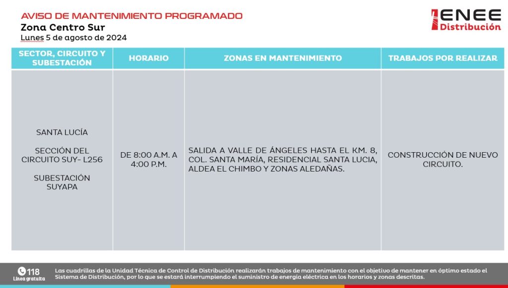 Lista de colonias que no tendrán luz mañana