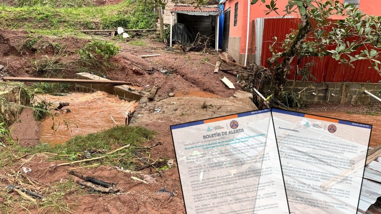 AMDC emite alerta amarilla por 72 horas ante riesgos por constantes lluvias