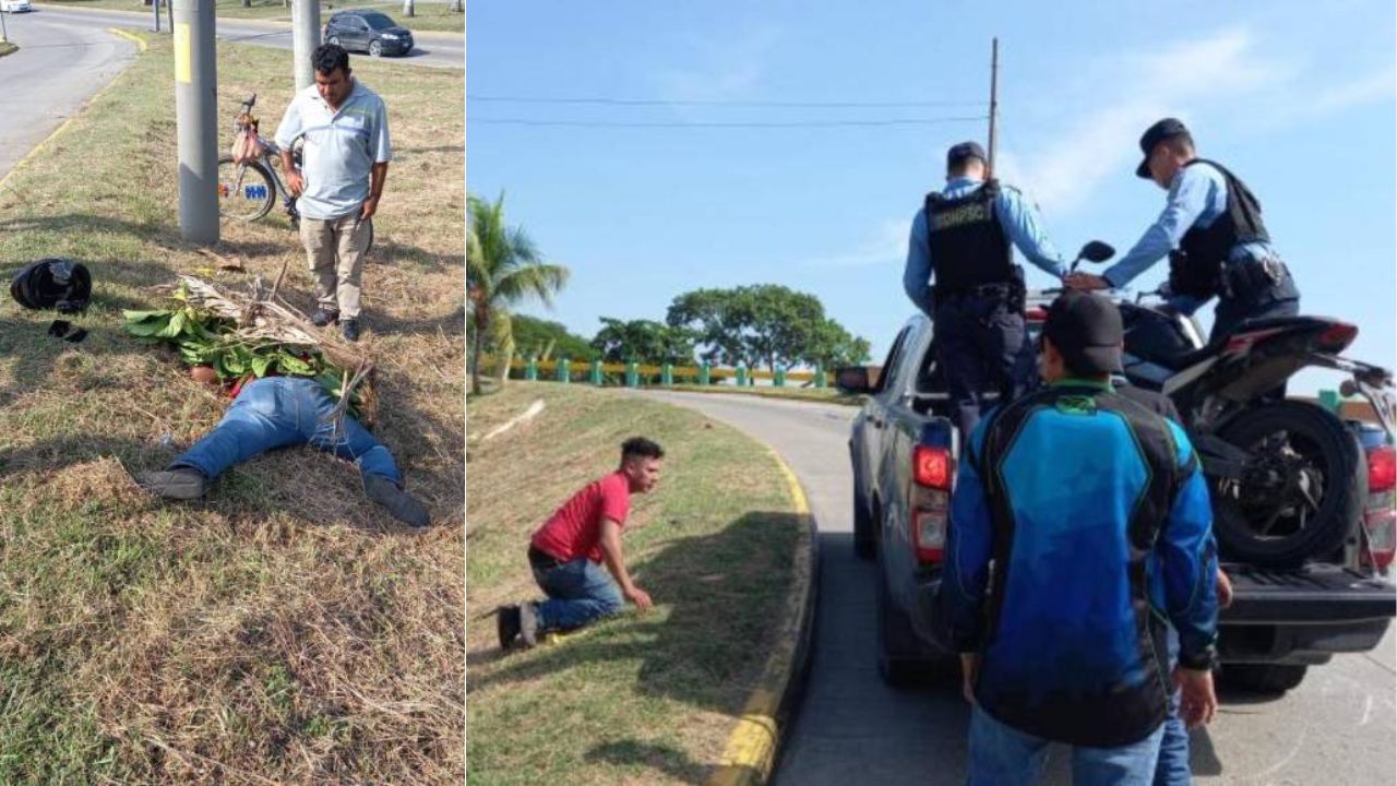 Pensaron que estaba muerto, pero solo estaba borracho en un puente en San Pedro Sula