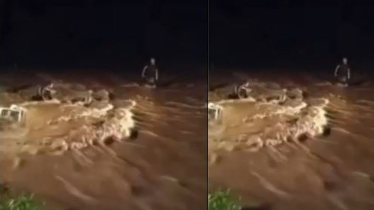 Patrulla policial junto a agentes es arrastrada por corriente de un río en Lempira