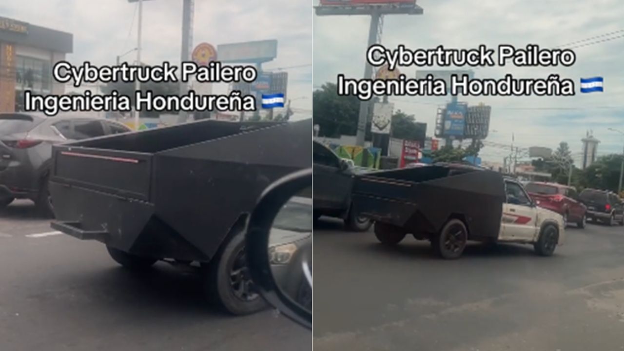 'Cybertruck pailero': vehículo 'Tesla' fabricado por hondureño recorre calles sampedranas