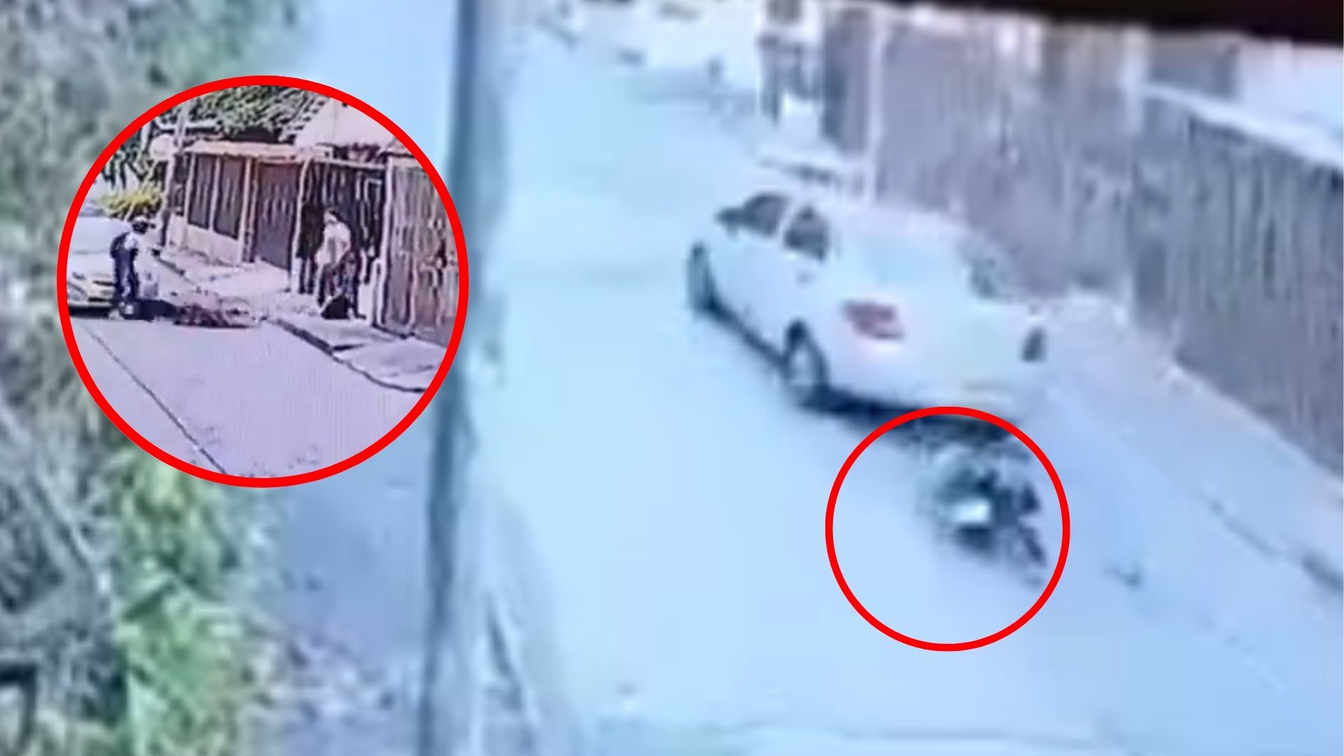 Motociclista que asaltó a mujer frente a su casa es atropellado mientras huía