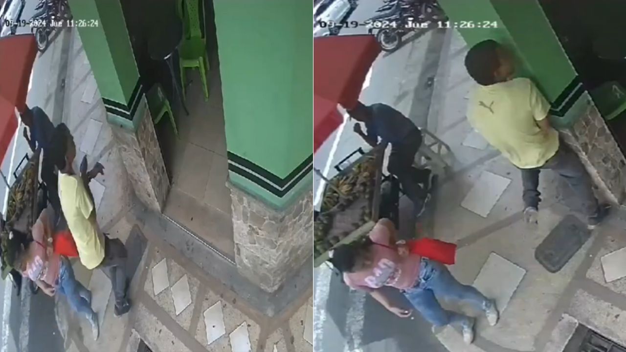 Video capta cuando hombre incrusta un cuchillo en su corazón tras lanzarse contra una pared