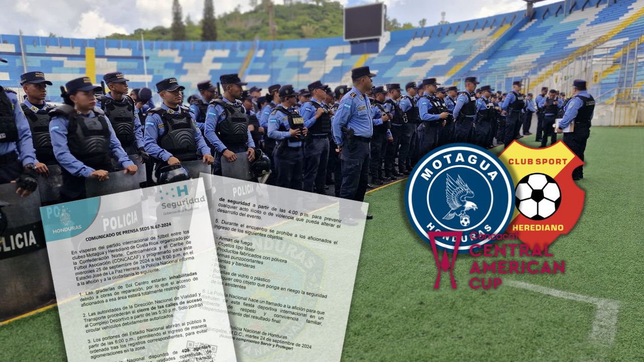 Policía anuncia medidas de seguridad para juego Motagua vs. Herediano