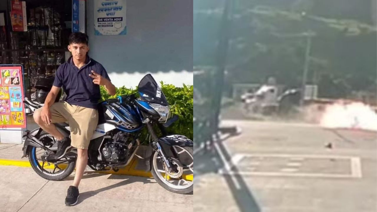 Alex Sanabria, el motociclista que murió calcinado en triple colisión en Copán; video