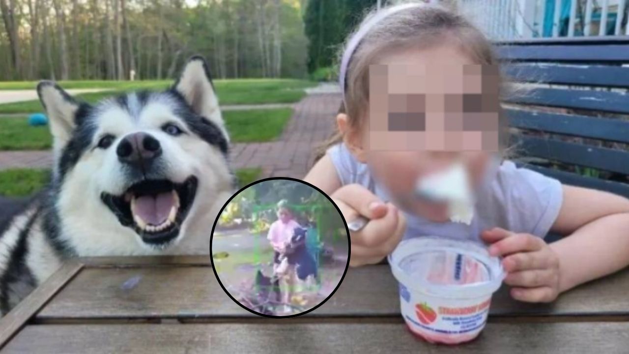 Cámara capta niña 'robando' perro de su vecina y deja peluche en su lugar
