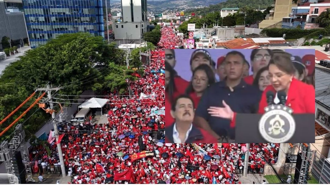 ‘Gracias Mel por tu tenacidad en esta lucha’, Xiomara Castro en concentración de militancia de Libre