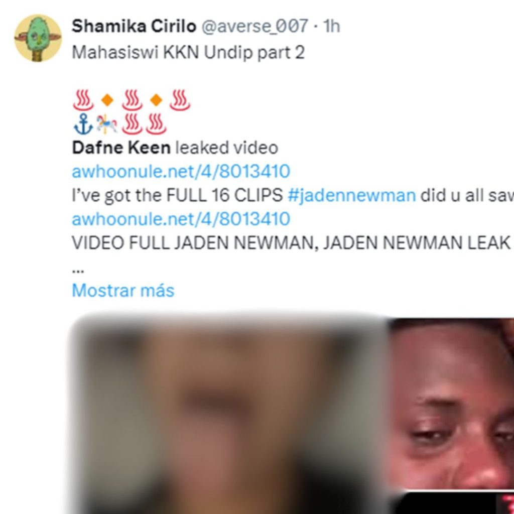 Captura de pantalla en la que se ve una publicación con las supuestas fotos